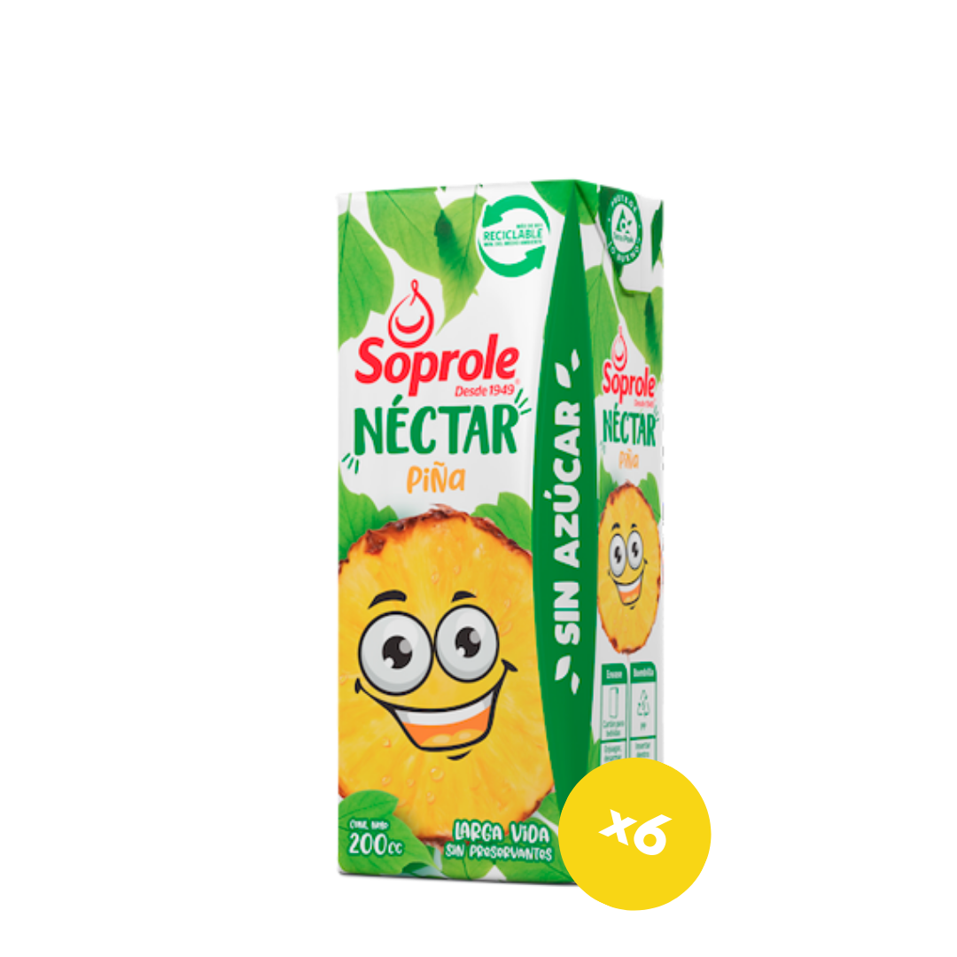 Nectar Piña Soprole 200ml 6un