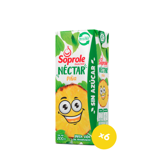 Nectar Piña Soprole 200ml 6un